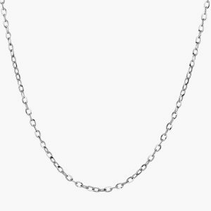 18ct White Gold 45cm Trace Link Chain