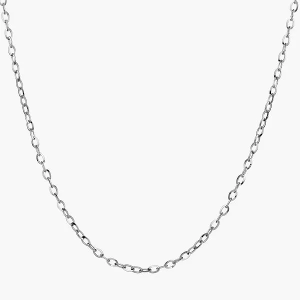 18ct White Gold 45cm Trace Link Chain