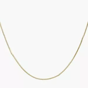 18ct Yellow Gold fine diamond cut snake chain