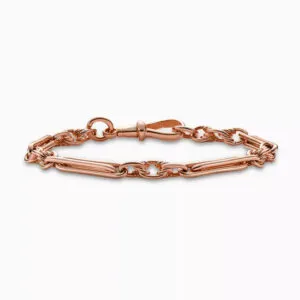 18ct Rose gold bar links bracelet