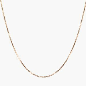 18ct rose gold 45cm trace chain