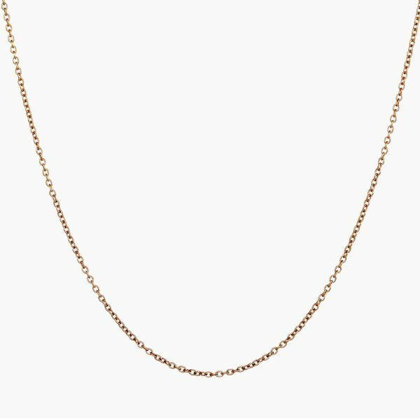 18ct rose gold 45cm trace chain