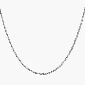 18ct white gold 42cm foxtail adjustable chain