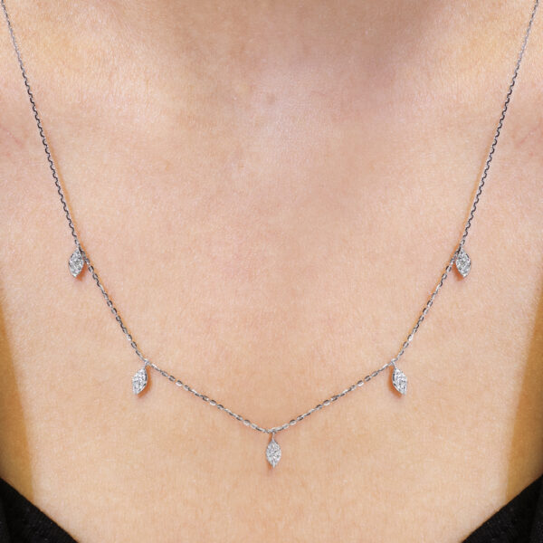 18ct white gold diamond necklace - Image 2
