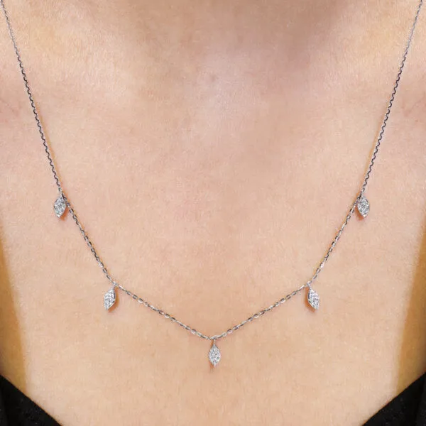 18ct white gold diamond necklace - Image 2