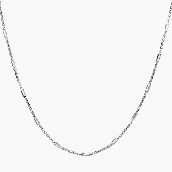 18ct White Gold 40cm Fine Fancy Link Chain