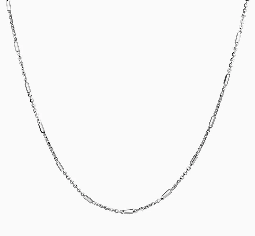 White gold shop fine chain necklace