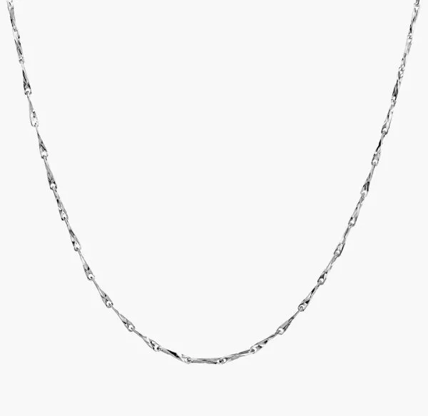 18ct White Gold 40cm Fancy Link Chain