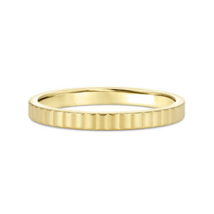 18ct yellow gold textured wedding ring