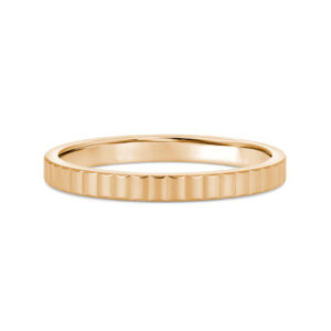 18ct rose gold textured wedding ring