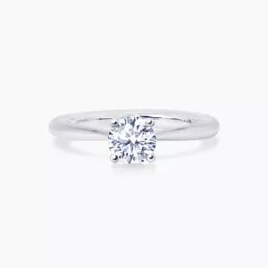 18ct white gold 0.70ct F SI1 round diamond solitaire ring