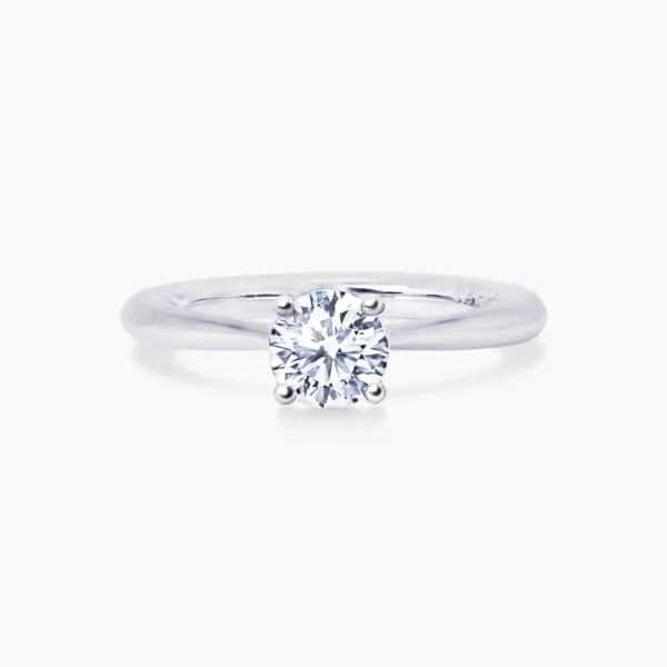 18ct white gold 0.70ct F SI1 round diamond solitaire ring