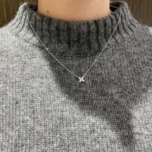 18ct white gold marquise diamond necklace