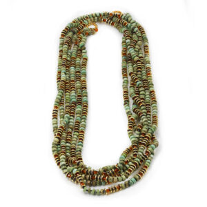 Turquoise, amber & hematite beads necklace