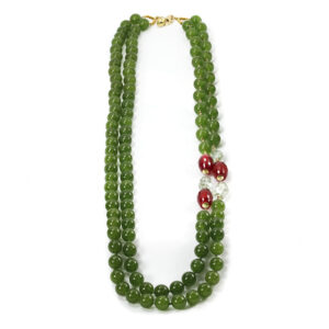 Jade & agate beads necklace