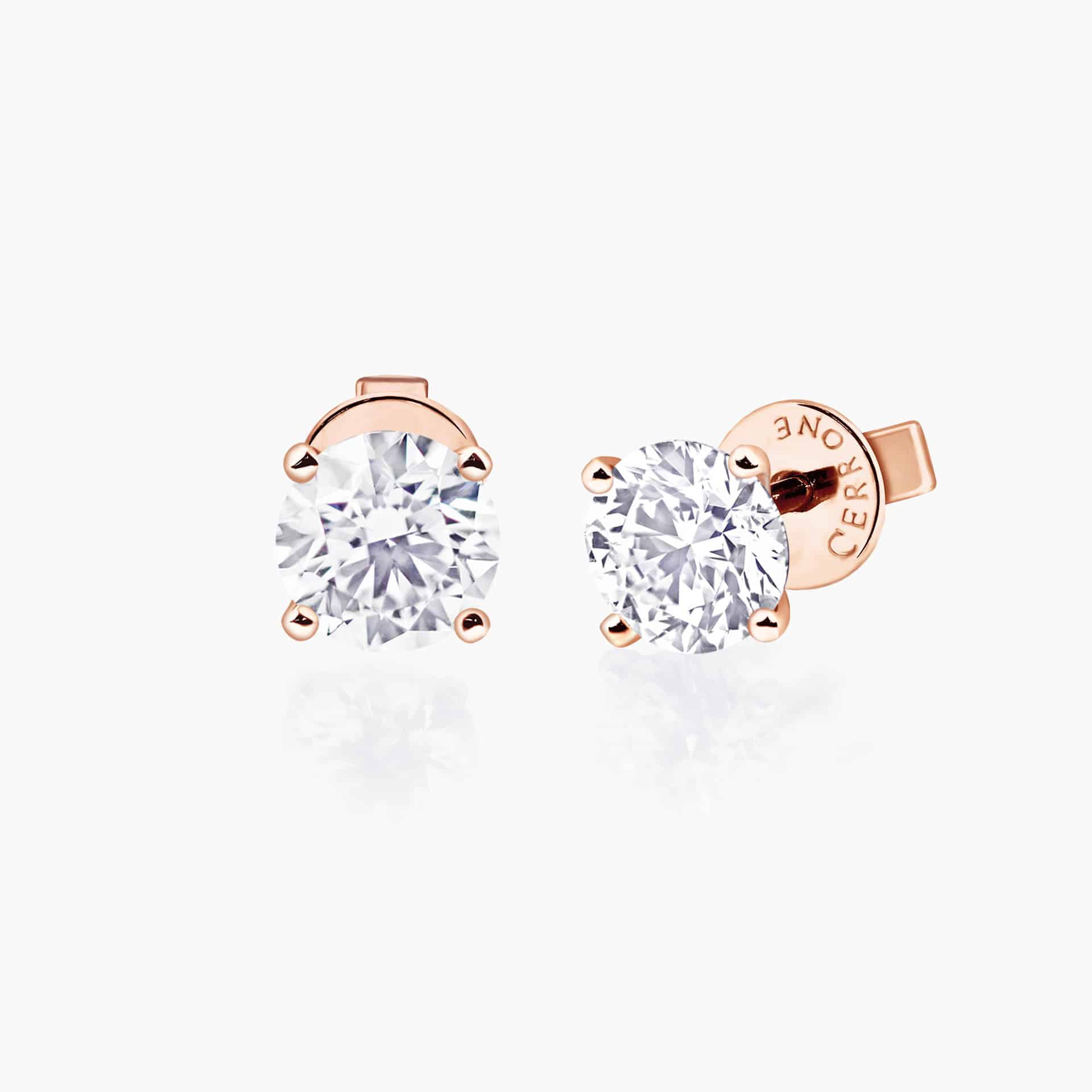 Rose gold clearance diamond stud