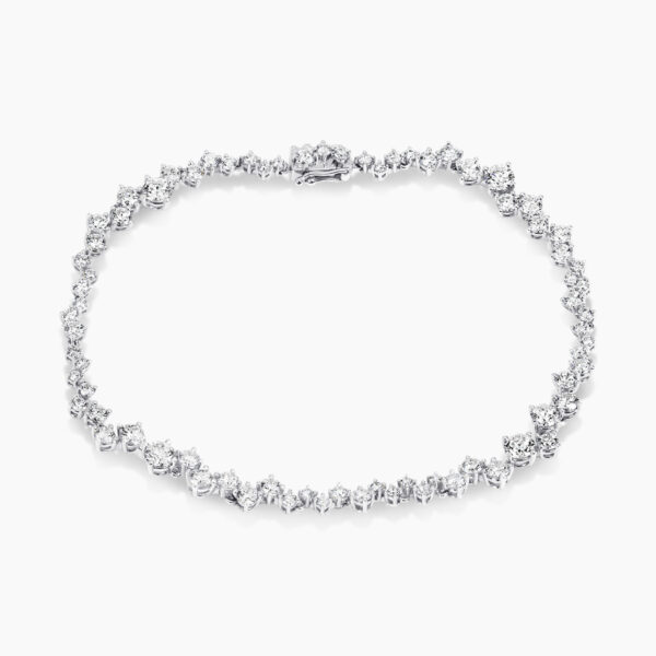 18ct white gold claw set diamond tennis bracelet