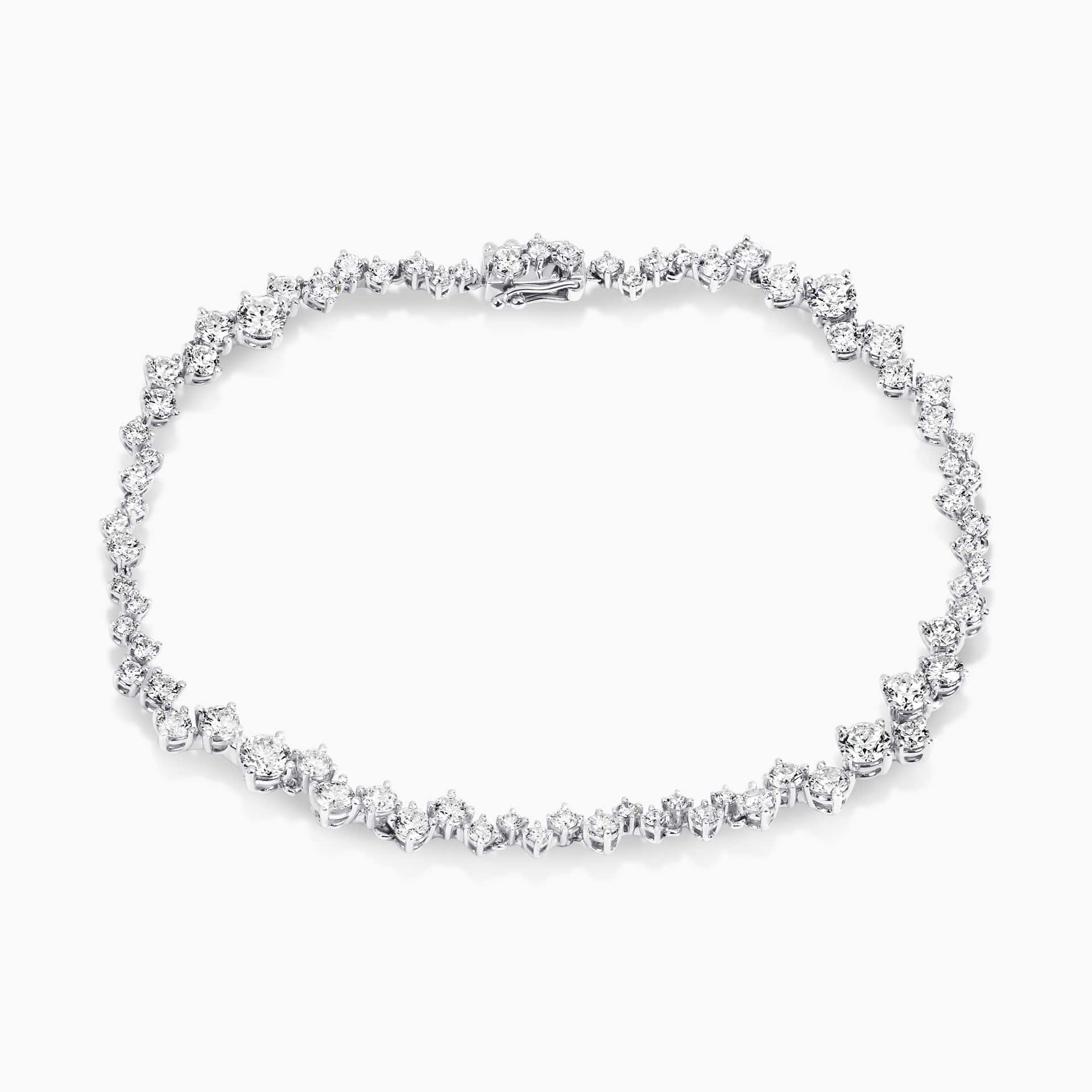 18ct white gold claw set diamond tennis bracelet | Cerrone