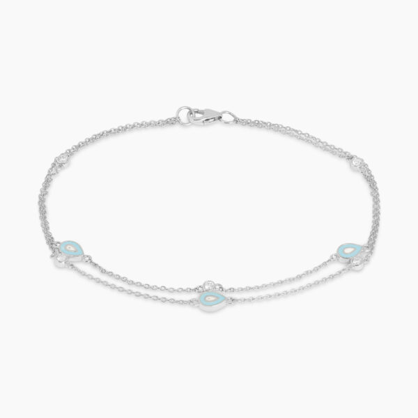 18ct white gold diamond bracelet