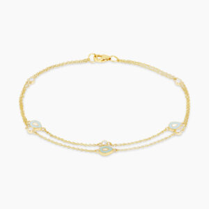 18ct yellow gold diamond bracelet