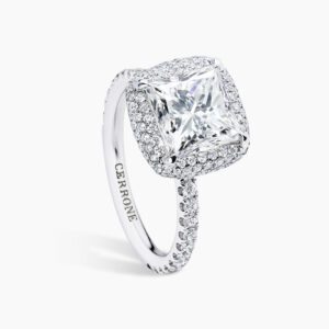 18ct White Gold Princess cut Diamond ring