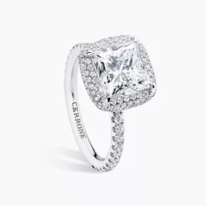 18ct White Gold Princess cut Diamond ring