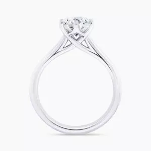 18ct white gold round brilliant cut diamond solitaire ring