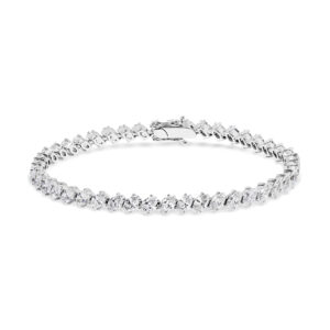 18ct white gold marquise diamond tennis bracelet