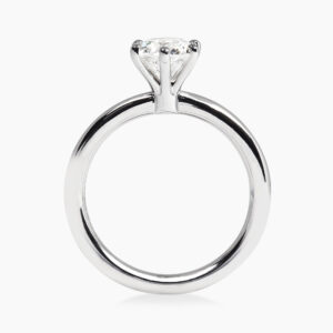 CAPRI - Platinum round brilliant cut diamond solitaire ring
