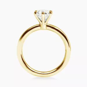 18ct yellow gold round brilliant cut diamond solitaire ring