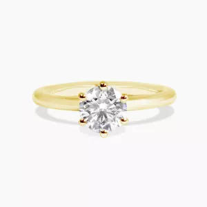 CAPRI - 18ct yellow gold round brilliant cut diamond solitaire ring
