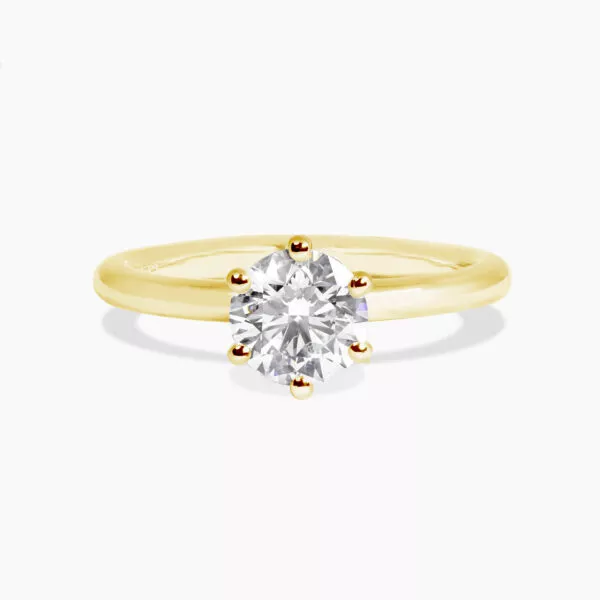 CAPRI - 18ct yellow gold round brilliant cut diamond solitaire ring
