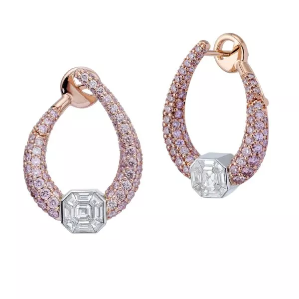 18ct "Argyle Ellipse" Australian Pink Diamond Earrings 2023 Limited Edition - Image 2