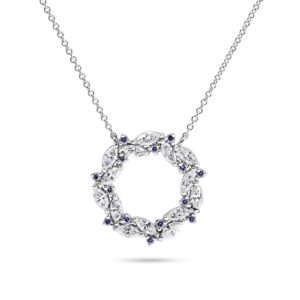 18ct white gold argyle diamond necklace