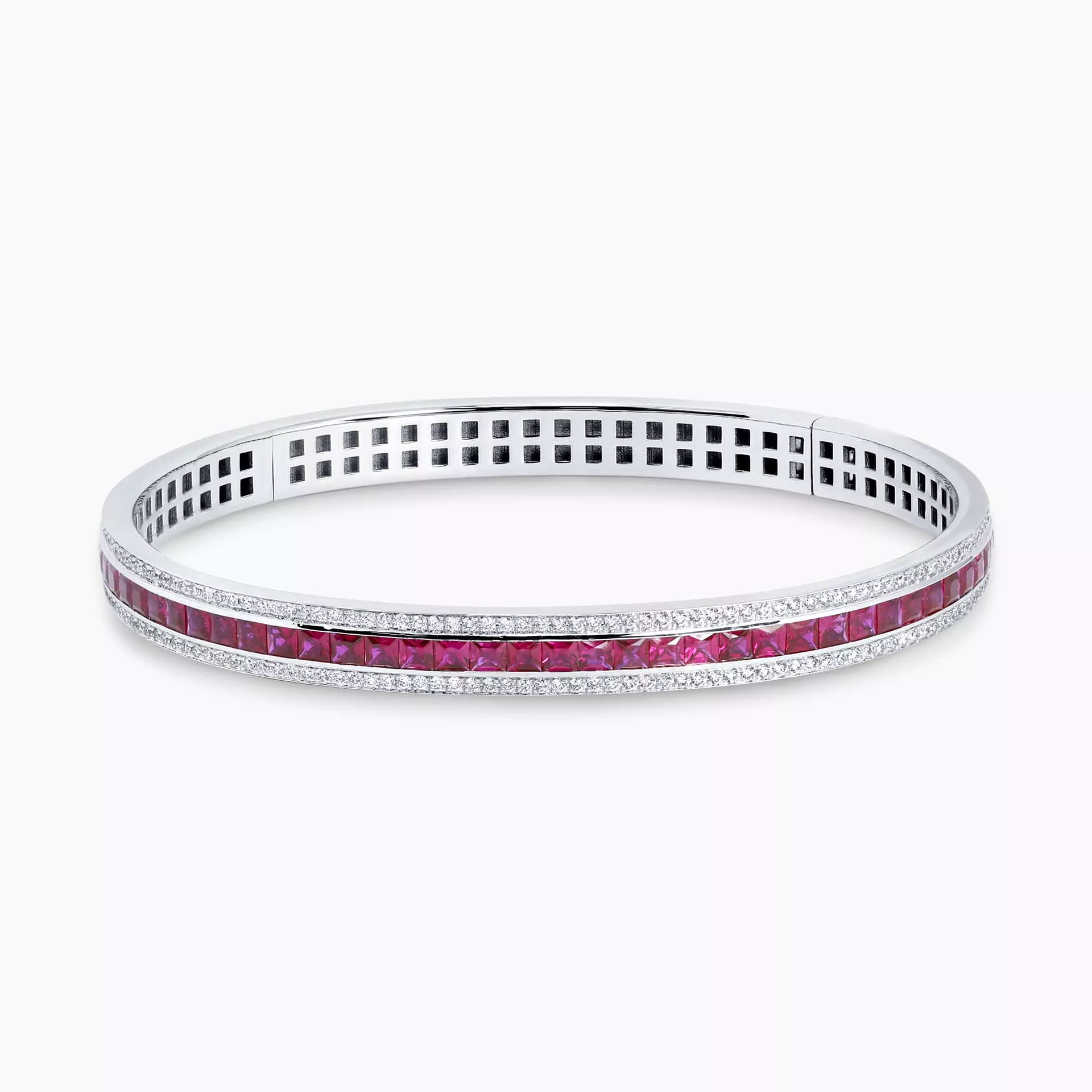 Princess cut diamond bracelet white gold discount