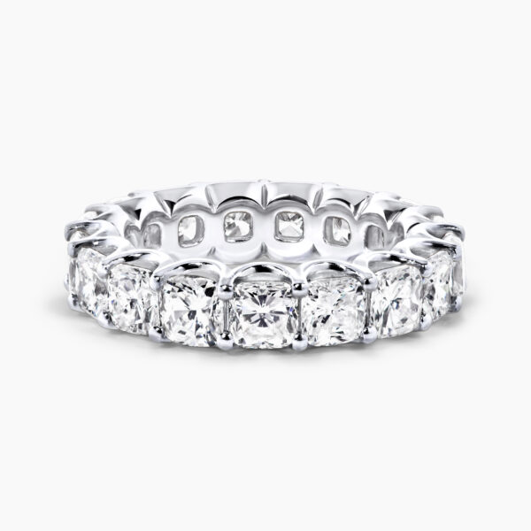 Platinum cushion cut diamonds ring - Image 3