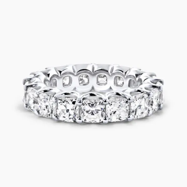 Platinum cushion cut diamonds ring - Image 3