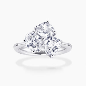 18ct white gold oval heart cushion diamond ring (Copy)