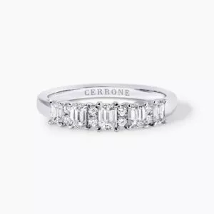 18ct white gold diamond claw set ring