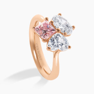 The heart of Trastevere -18ct rose gold Australian pink diamond ring