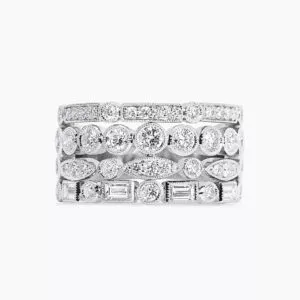 18ct white gold diamond dress ring