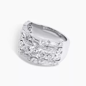 18ct white gold diamond dress ring