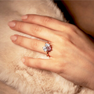 The heart of Trastevere -18ct rose gold pink diamond ring