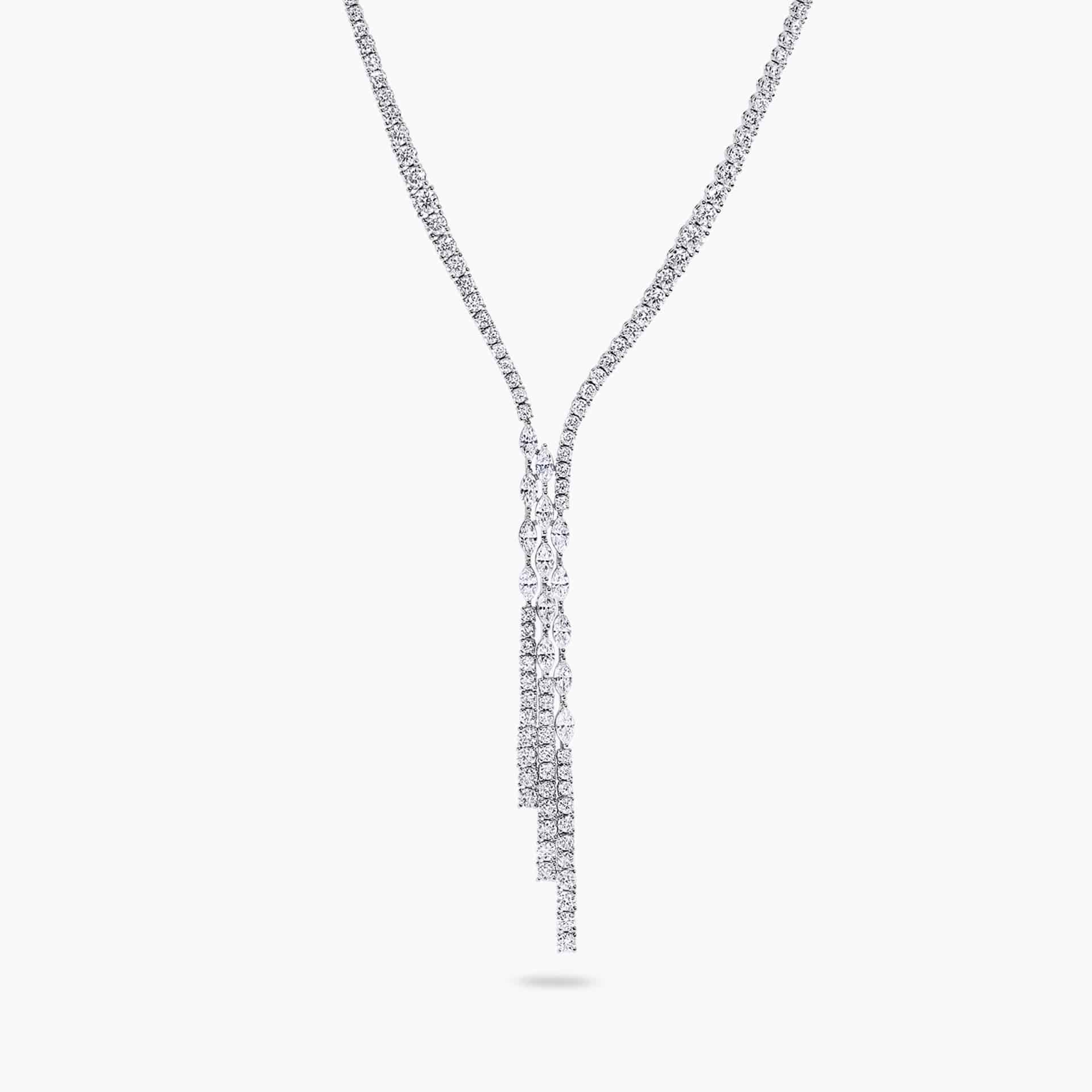 Y necklace best sale white gold