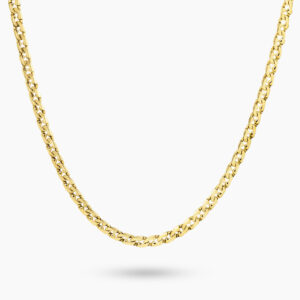 18ct yellow gold 50cm flat curb chain with lobster clasp