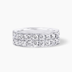 18ct white gold pave diamond ring