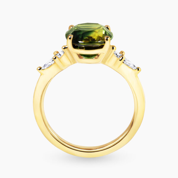 18ct yellow gold Australian parti sapphire and diamond ring - Image 2