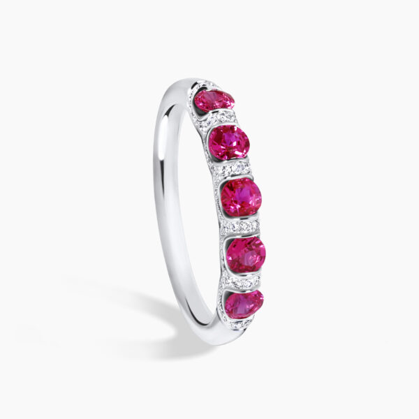 18ct white gold ruby & diamond ring - Image 2