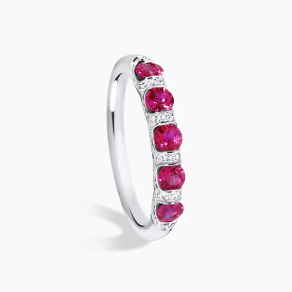 18ct white gold ruby & diamond ring - Image 2