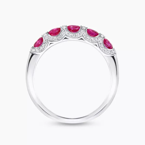 18ct white gold ruby & diamond ring - Image 3